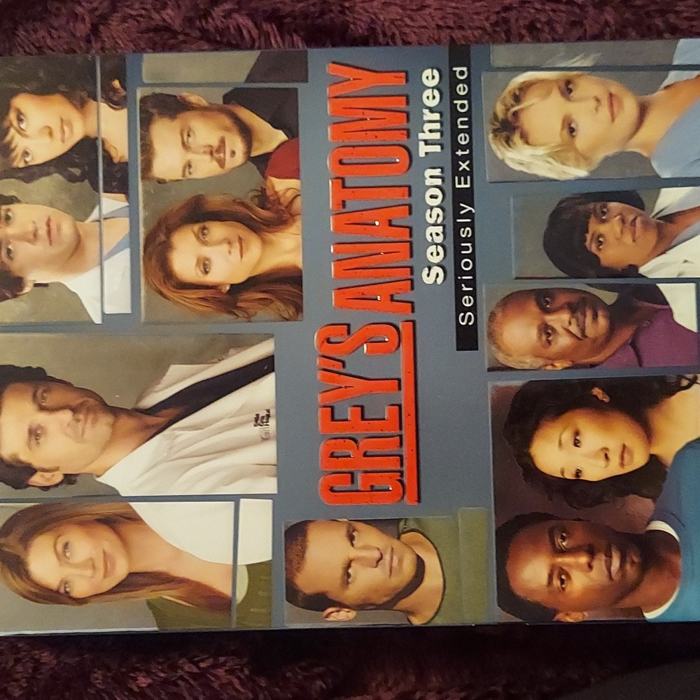 Excellent Grey's Anatomy Season three Seriously Extended 7 Disc set DVD's